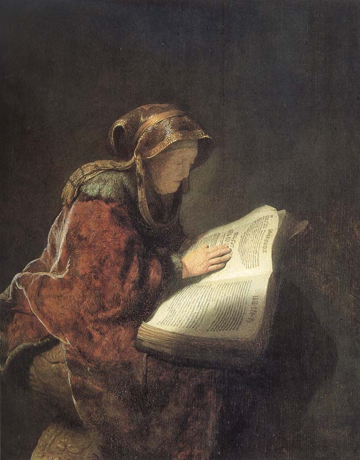 Rembrandt van rijn The Prophetess Anna